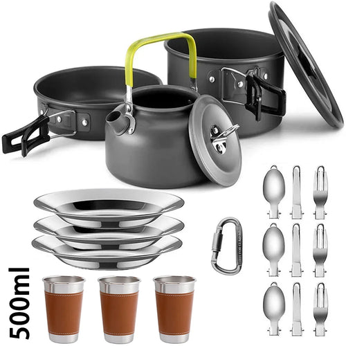 Camping Cooking set Camping Cookware Travel Tableware Outdoor Picnic