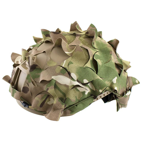 3D Camo Net Airsoft Helmet Cover Laser Cut Nylon Drawstring Helmet