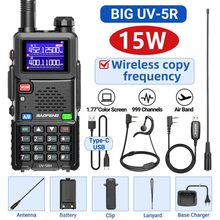 Baofeng UV 5RH 10W Air Band Walkie Talkie Long Range Wirless Copy
