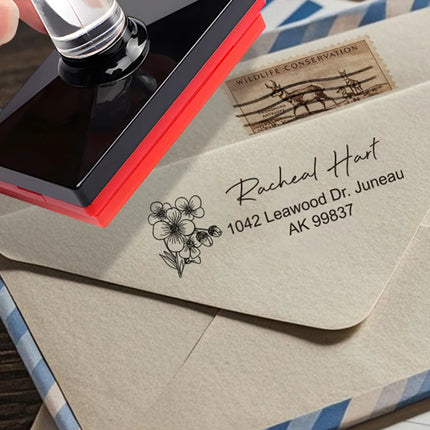 Custom Laser Address Stamp Set - Personalized Wedding & Office Gifts,