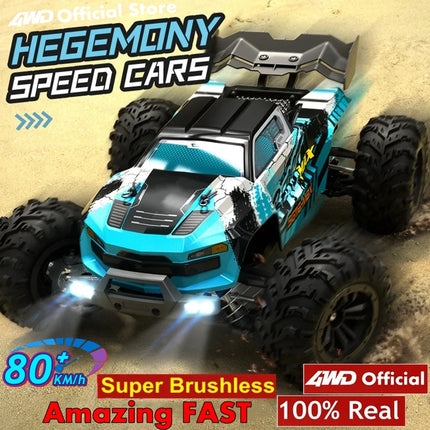 Super Brushless 80KM or 50KM/H 4WD RC Car With LED Remote Control Cars