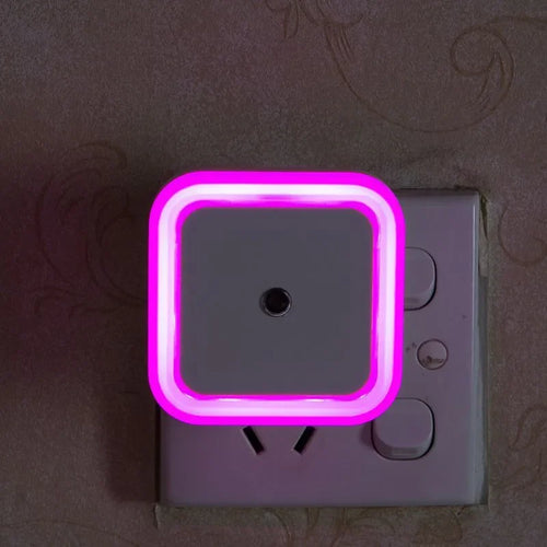 1-4pcs LED Wireless Sensor Night Light EU US Plug Mini Square Night