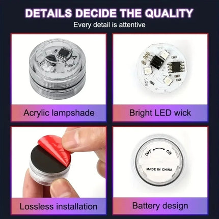 1Set Remote Control Car LED Interior Ambient Light - Colorful Adhesive