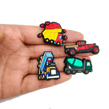 20pcs Engineering vehicle Car goods train tractor Forklift Shoe Charms