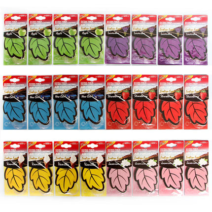 6PCS Car Air Freshener Natural Scented Tea Paper Auto Hanging Vanilla