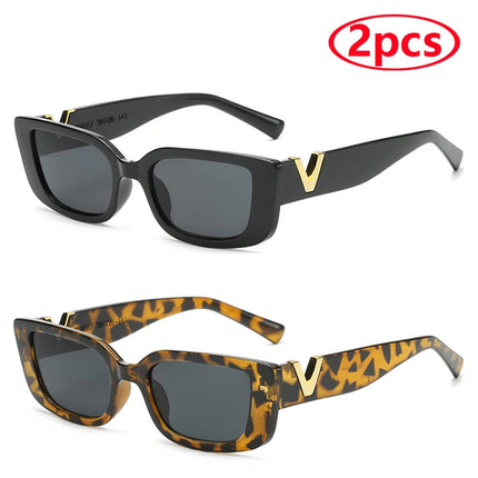 Fashion Rectangle Sunglasses Women Luxury Brand Vintage Small Frame