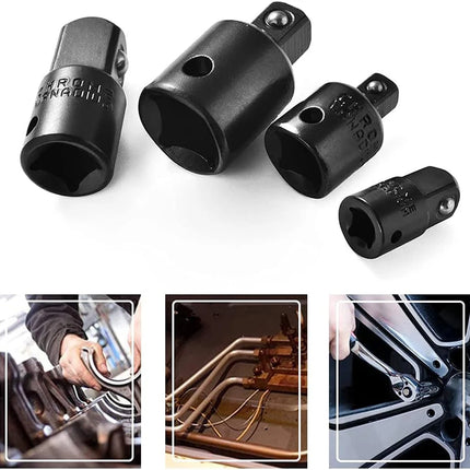 4pcs Socket Convertor Adaptor Reducer Set 1/2 To 3/8 3/8 To 1/4 3/4 To