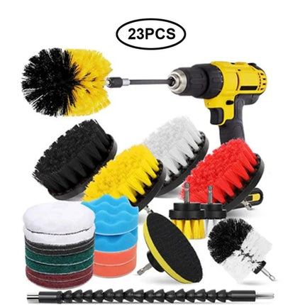 Electric Drill Brush Accessories A Set Of Electric Car Wash Brush Car