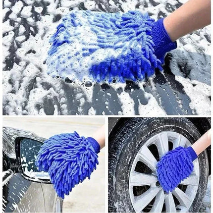 1/3/5pcs Microfiber Car Wash Gloves Auto Gloves Ultra Absorbent Wash
