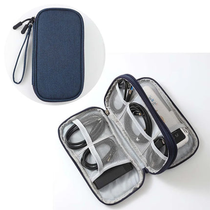 1pc Pink/Grey/Black/Navy Travel Portable Digital Product Storage Bag