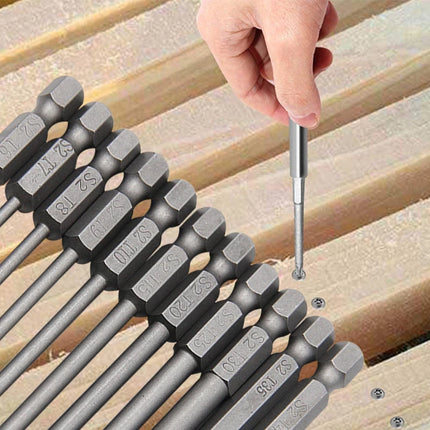 50-75-100mm Hollow Plum Blossom Extended S2 Screwdriver Set with