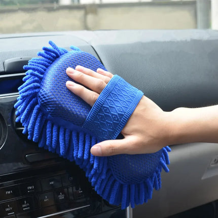 2Pcs Coral Car Washer Gloves Car Cleaning Sponge Care Detailing