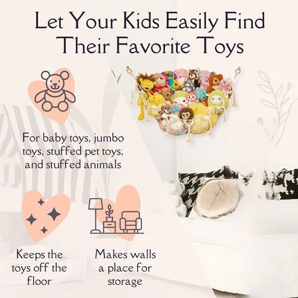 1PCS Hand-woven Rope Corner Storage Triangle Toy Net Bedroom Corner