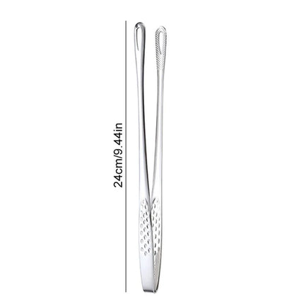 JJYY 304 Stainless Steel Food Tongs Long Handle Non-Slip Barbecue