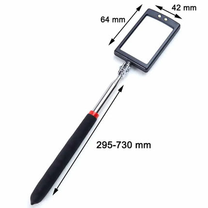 360° Inspection Mirror LED Light Telescoping Mirrors Extend Mechanic