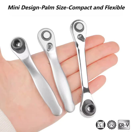 1/4" Mini Socket/ Mini Bit/ 2-in-1 Ratchet Handle Wrenches
