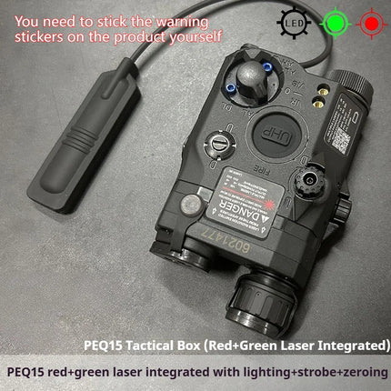 Tactical Airsoft PEQ-15 PEQ15 LA5C Red Dot Green Blue IR Fill Light