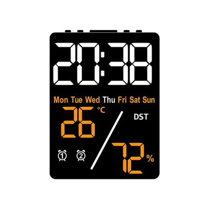 Multifunctional Large Screen Digital Alarm Clock Humidity Display