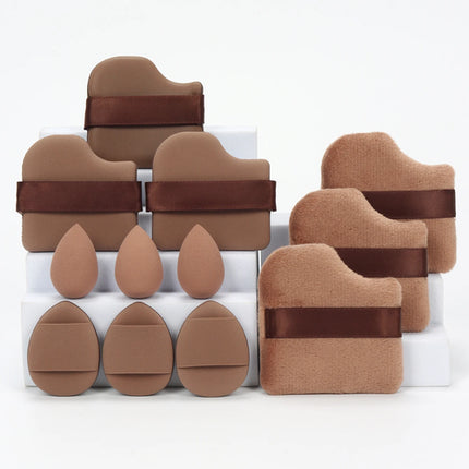 12-Piece All-Purpose Makeup Sponge Set, Made of 3 Loose Powder Puffs,