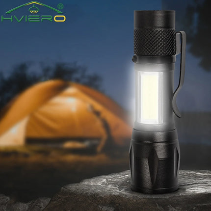 Zoom Mini USB Rechargeable Led Flashlight Portable Built Battery XP-G