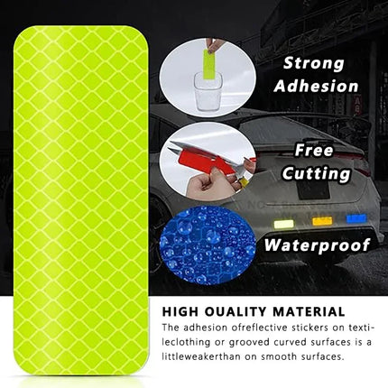 Car Wheel Hub Reflective Stripes Door Safety Opening Warning Sticker