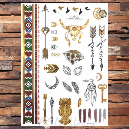 Realistic Elephant Moon Temporary Tattoos For Women Adult Fake