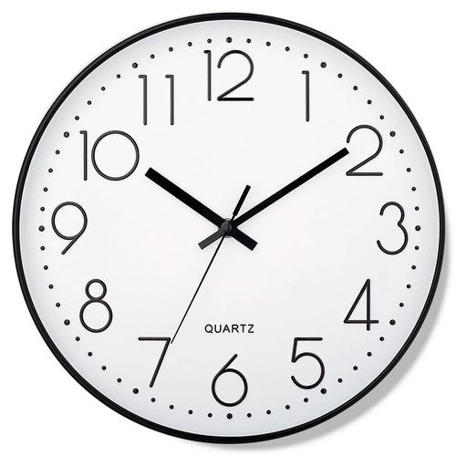 8 Inch Quartz Wall Clock Simple Mute Clock Hole-free Cubic Digital