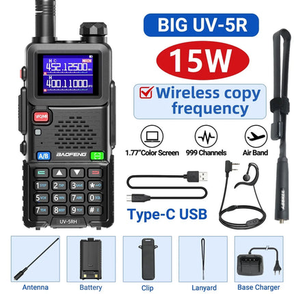 Baofeng UV 5RH 10W Air Band Walkie Talkie Long Range Wirless Copy