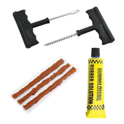 Emergency Tire Repair Kit,Comprehensive Tire Repair Kit with Rubber