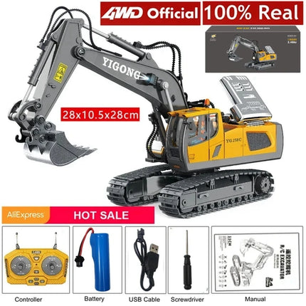 4WD Remote Control Excavator Toy Radio Controlled RC Dump Truck