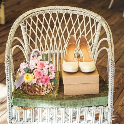 1pc Wedding Flower Basket | Handwoven Rattan, Multi-Use for