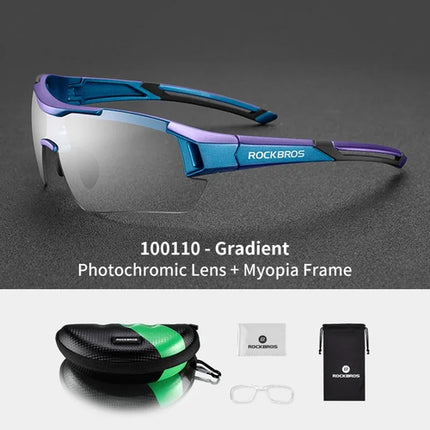 ROCKBROS Photochromic Cycling Glasses Bicycle Outdoor Sports