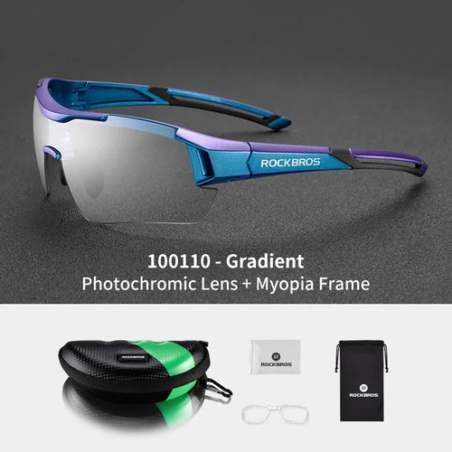 ROCKBROS Photochromic Cycling Glasses Bicycle Outdoor Sports