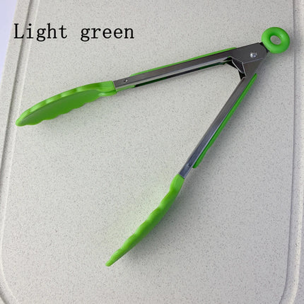 Anti Slip Cooking Serving Tongs Stainless Steel Food Clip Bread Salad