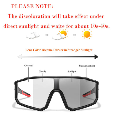 Fashion Brand Men Women Bicycle Photochromic Eyewear MTB Bike Fishing