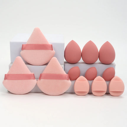 12-Piece All-Purpose Makeup Sponge Set, Made of 3 Loose Powder Puffs,