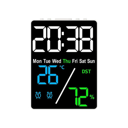 Multifunctional Large Screen Digital Alarm Clock Humidity Display