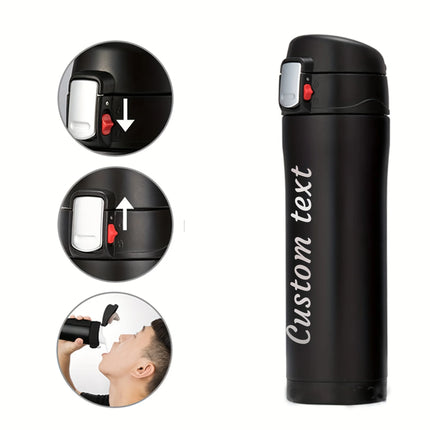 Personalized Laser Engraved Name Insulated Bottle with Lock Lid