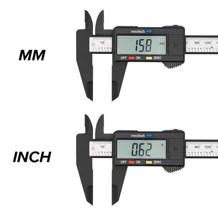 150mm 100mm Electronic Digital Caliper Carbon Fiber Dial Vernier