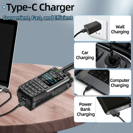 BinTolk BT8200 Walkie Talkie Long Range 10W Tri Power Full Band