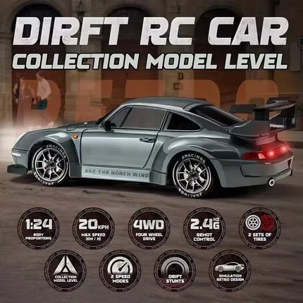 4WD RC Drift Car With LED Light 2.4G Radio 20KM/h High Speed Remote