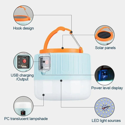 Portable Camping Light Power Bank LED Camping Lanterns Handheld