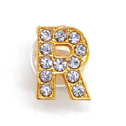 1-26Pcs Fashion Gold Letters Metal Shoe Charms Accessories Garden Shoe