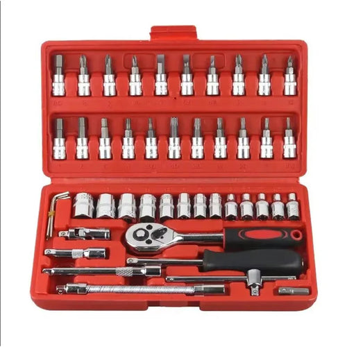 46 Piece/Set of Car Repair Tool Kit 1/4-Inch Socket Set Car Repair
