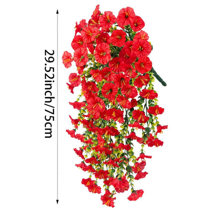 Simulation eucalyptus morning glory wall hanging artificial green