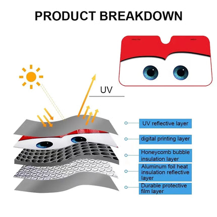 Car Solar Protection 4 Colors Eyes Heated Windshield Sunshade Car
