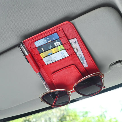 Car Sun Visor Organizer Multi-Pocket Business Card Storage Management