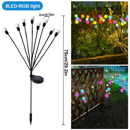 Firefly Garden Solar Lights 8LED 10LED 40LED Outdoor Waterproof RGB