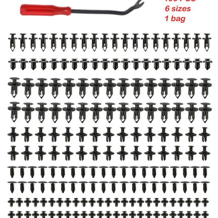 190PCS rivet fasteners, 6 models and sizes, body fixing clip bumper,