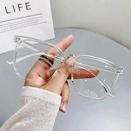 Round Eyewear Transparent Computer Glasses Frame Women Men Anti Blue